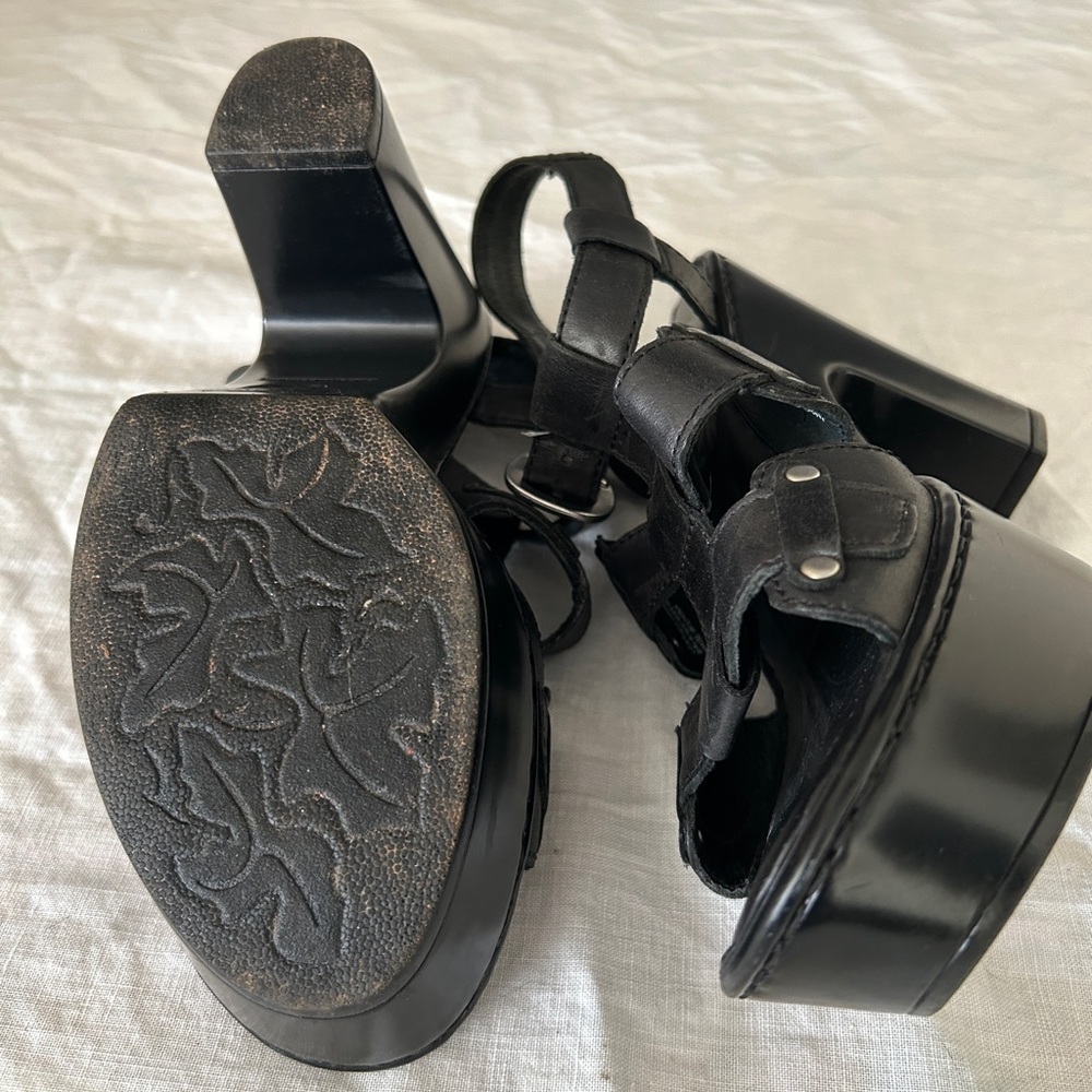 Black Platform Sandals - image 3